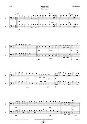 Menuet - Water Music (easy brass duet Nb. 6 - C/C)