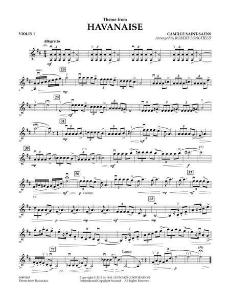 Theme From Havanaise - Violin 1