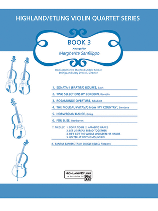 Book cover for Highland/Etling Violin Quartet Series: Book 3
