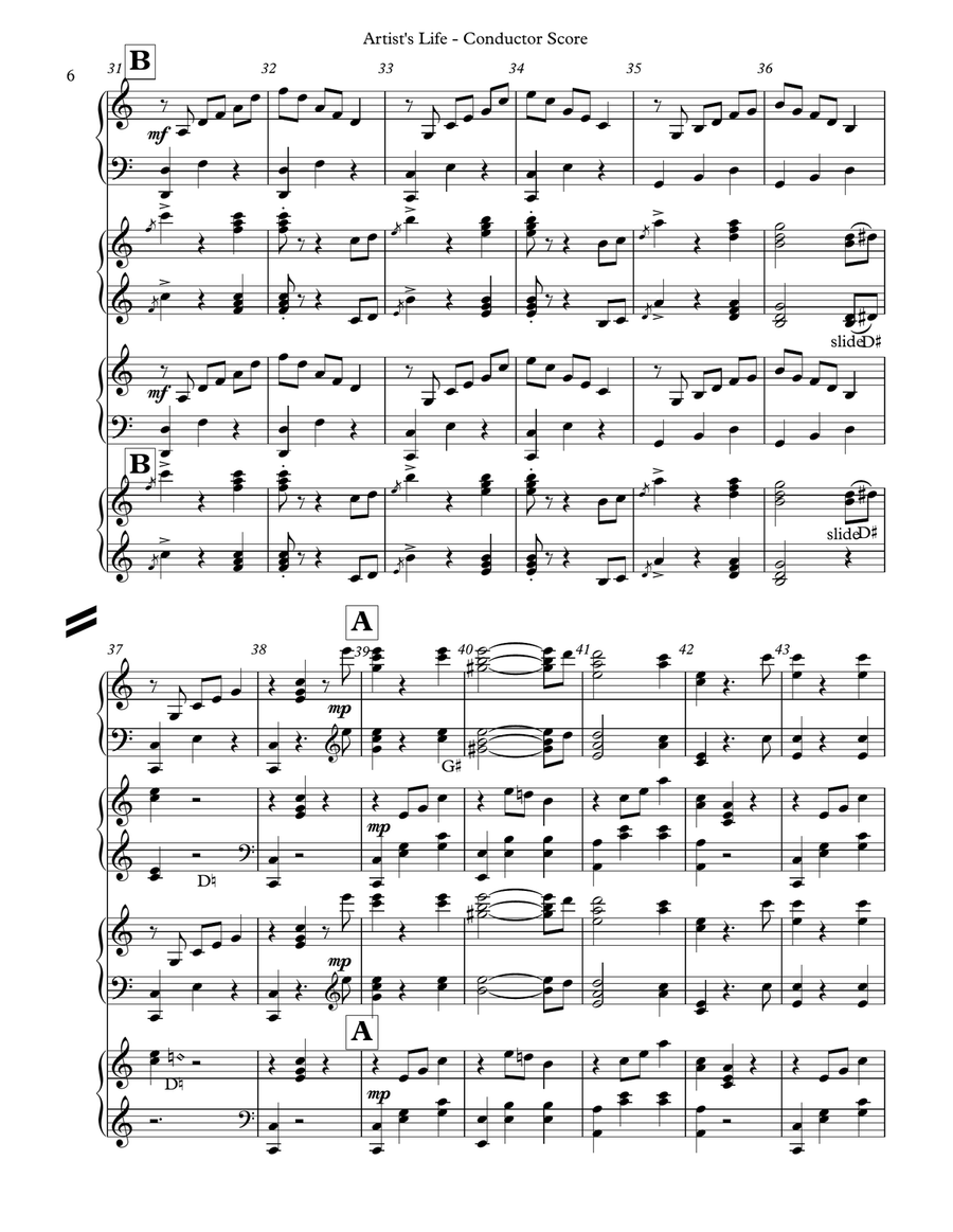 Artist’s Life, Op. 316 - Conductor Score Small Ensemble scores gallery preview page 6