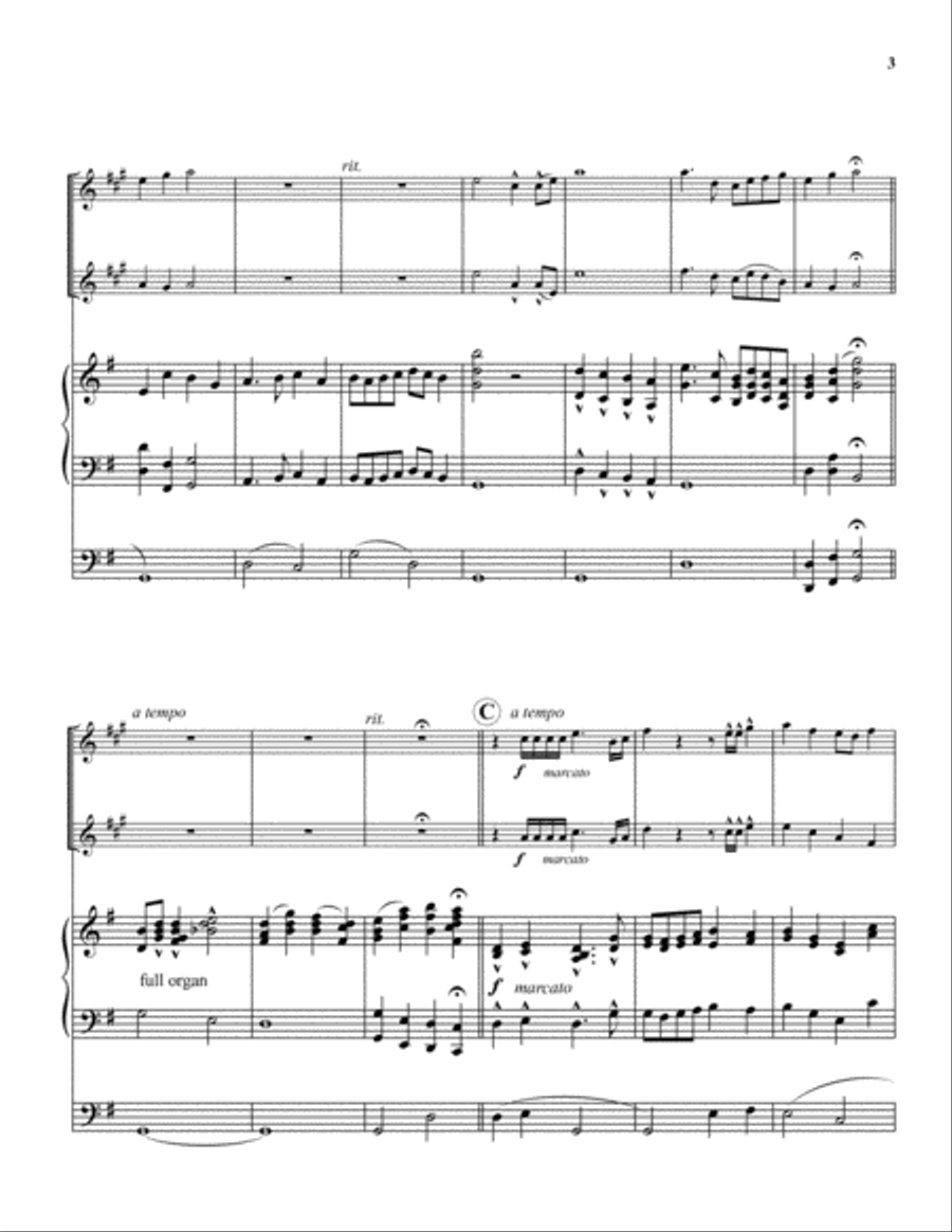 4 Mjestic Hymns Brass Duet scores gallery preview page 3