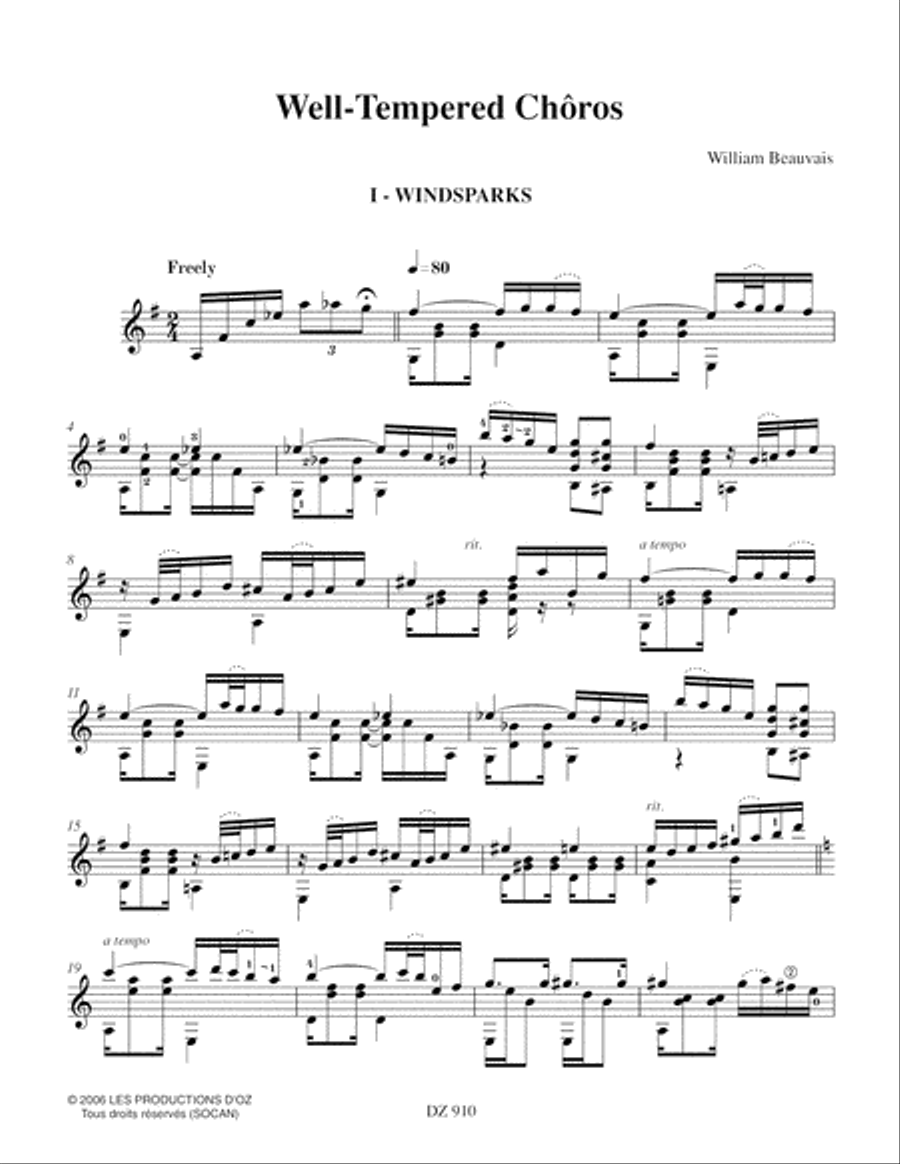 Well-Tempered Chôros Classical Guitar scores gallery preview page 4