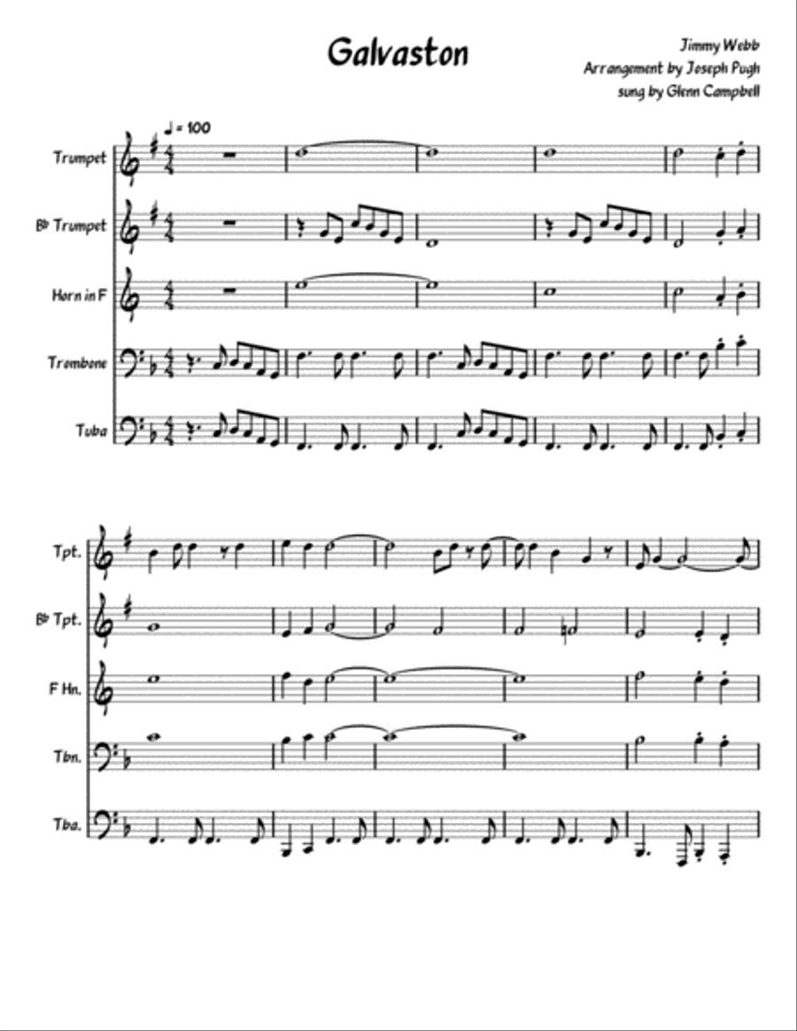 Galveston Brass Ensemble scores gallery preview page 1