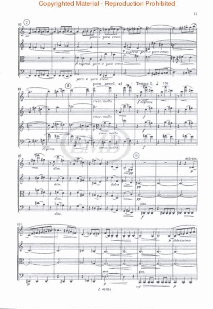 String Quartet No. 1, Op. 7 String Quartet scores gallery preview page 3