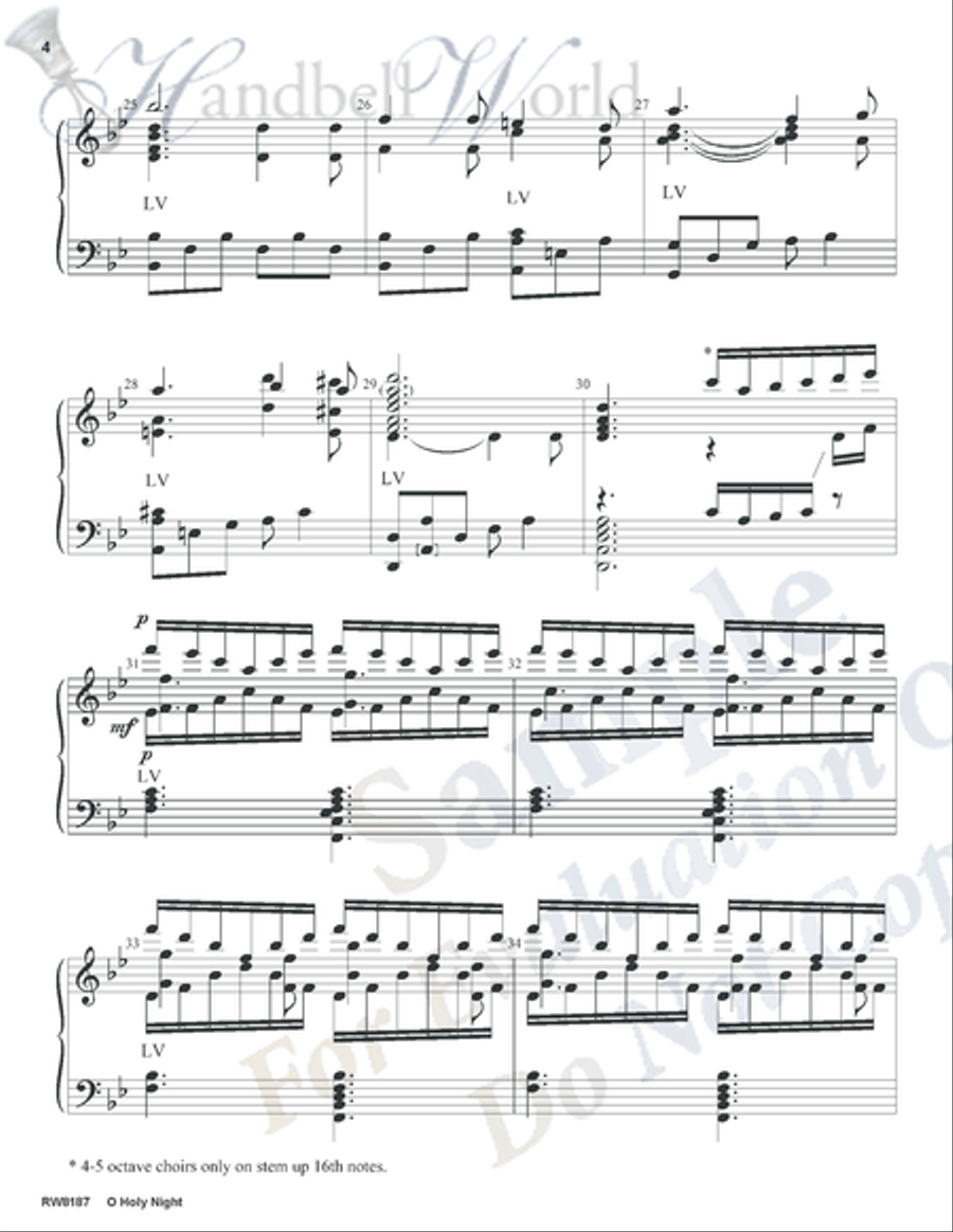 O Holy Night 5-Octaves scores gallery preview page 4