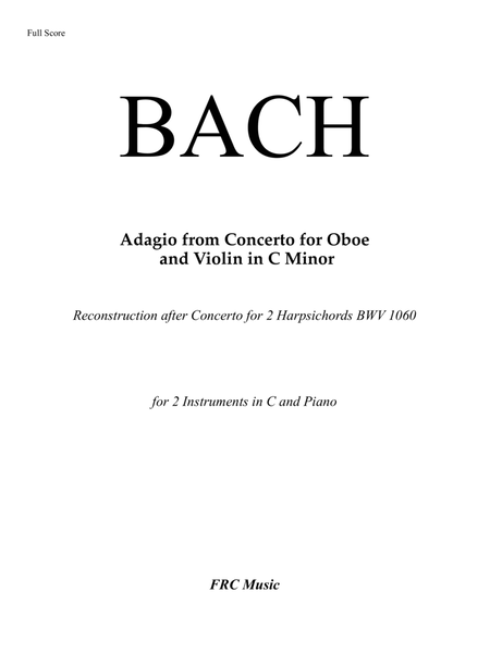 Adagio from Concerto for Oboe and Violin in C Minor - Reconstruction after Concerto for 2 Harpsichor image number null