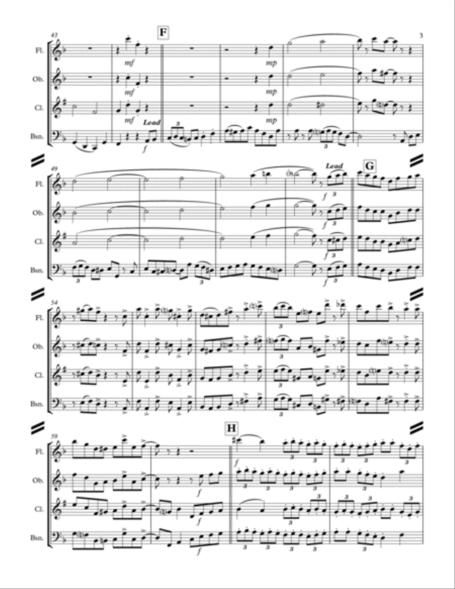It's Beginning To Look Like Christmas Woodwind Quartet scores gallery preview page 4