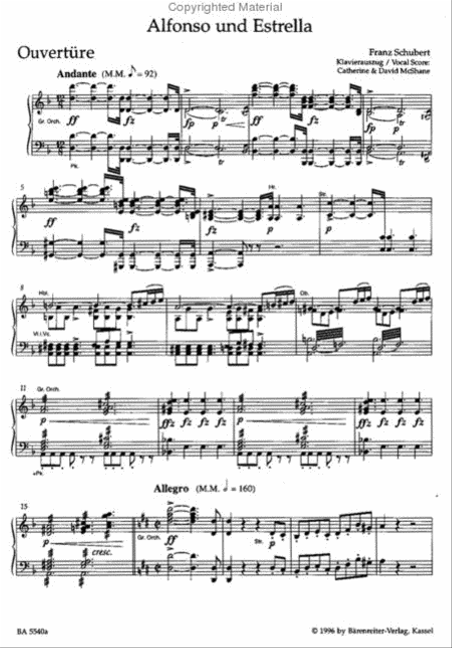 Alfonso und Estrella D 732 Choir scores gallery preview page 2