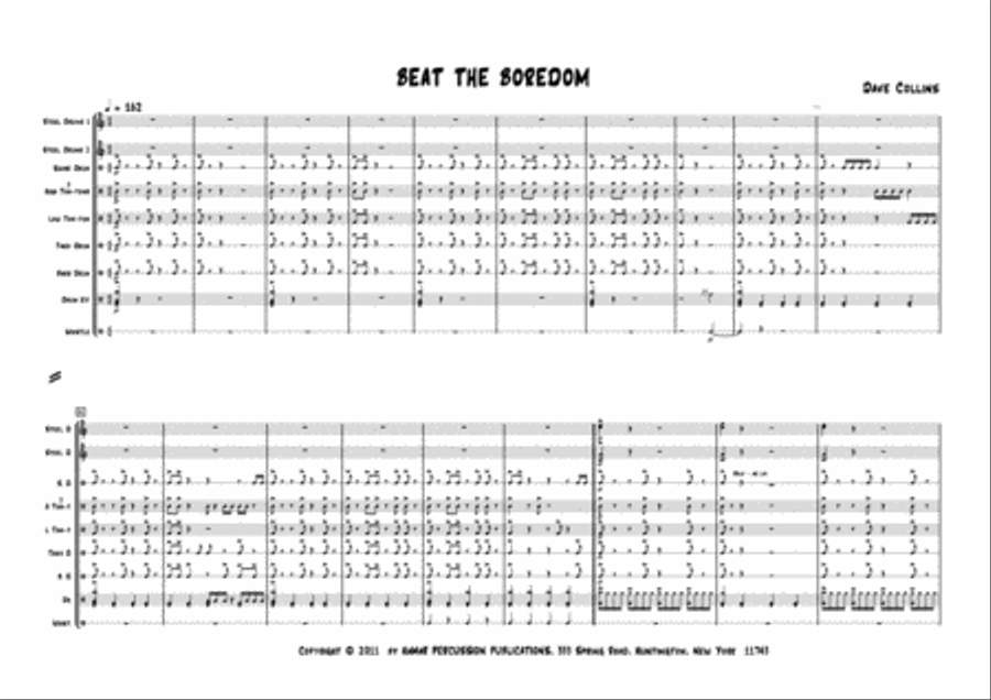 Beat The Boredom Beat The Boredom Percussion scores gallery preview page 2