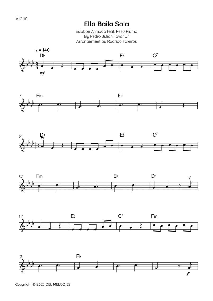 Ella Baila Sola Violin Solo scores gallery preview page 1
