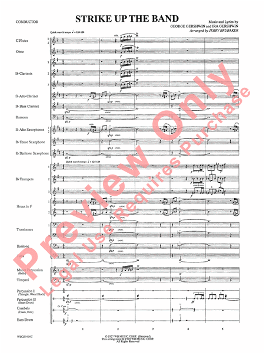 Strike Up the Band Concert Band scores gallery preview page 3