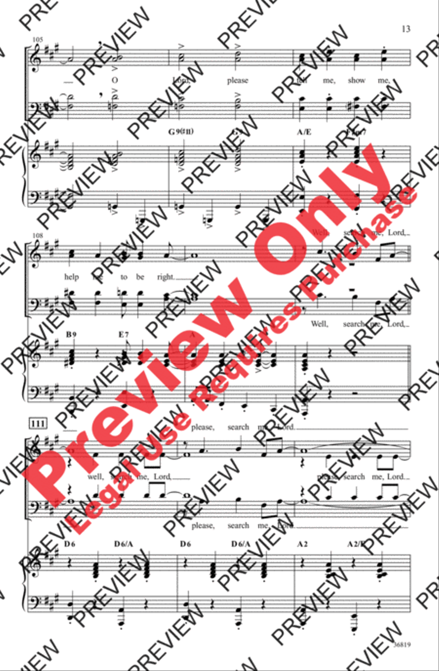 Search Me, Lord 4-Part scores gallery preview page 13