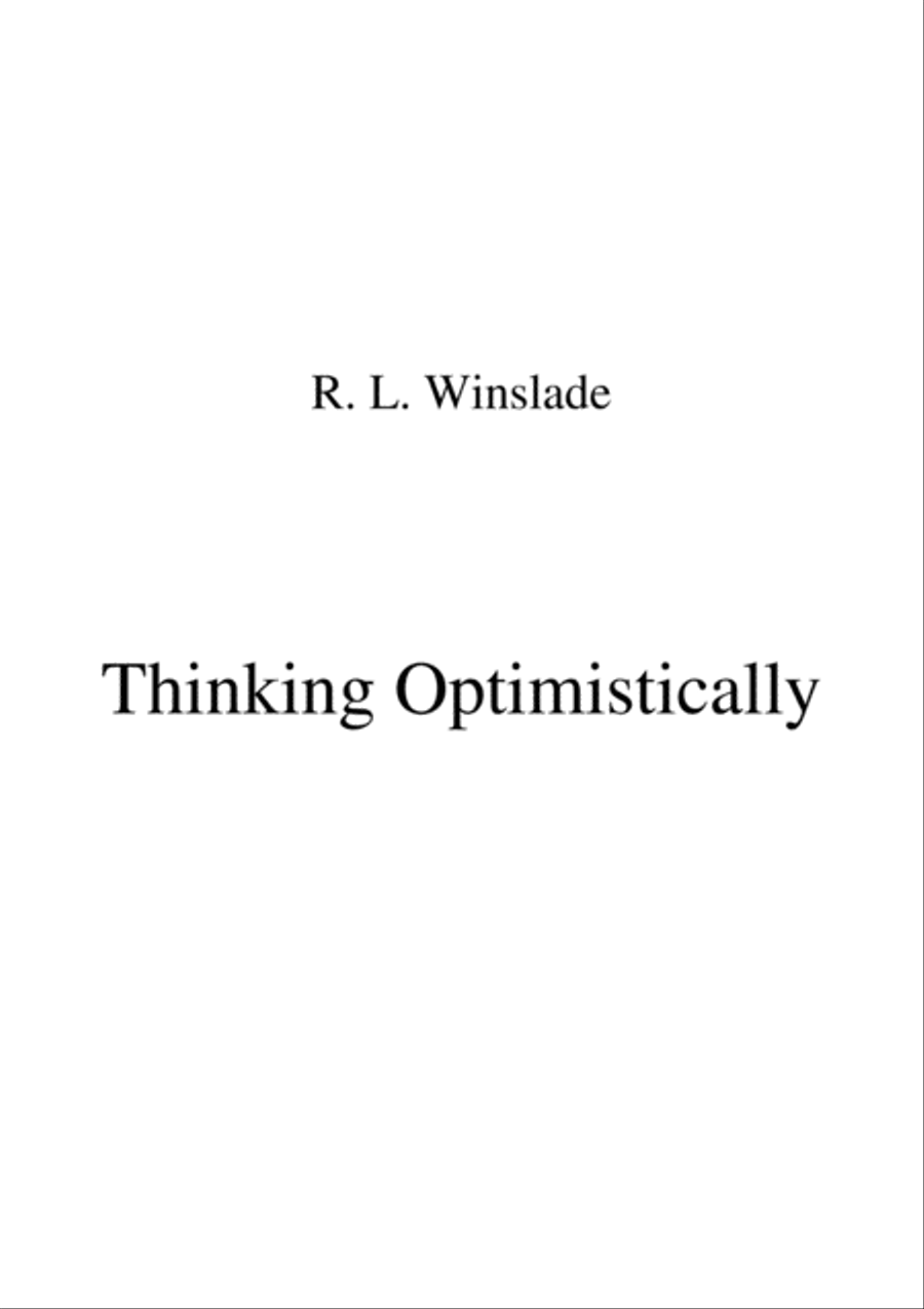 Thinking Optimistically Thinking Optimistically Piano Solo scores gallery preview page 1