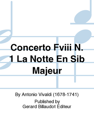 Concerto F viii N°1 La Notte En Sib Majeur