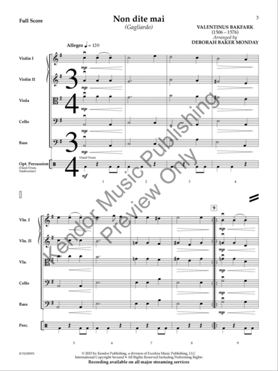 Non dite mai String Orchestra scores gallery preview page 4