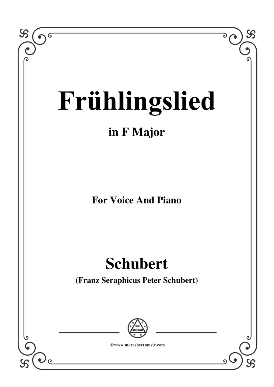 Schubert-Frühlingslied,in F Major,for Voice and Piano