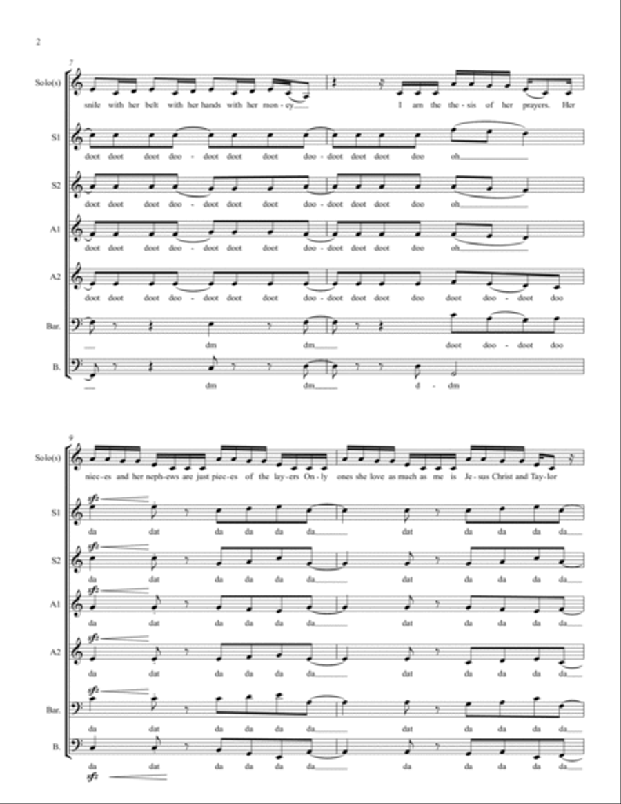 Sunday Candy A Cappella scores gallery preview page 2