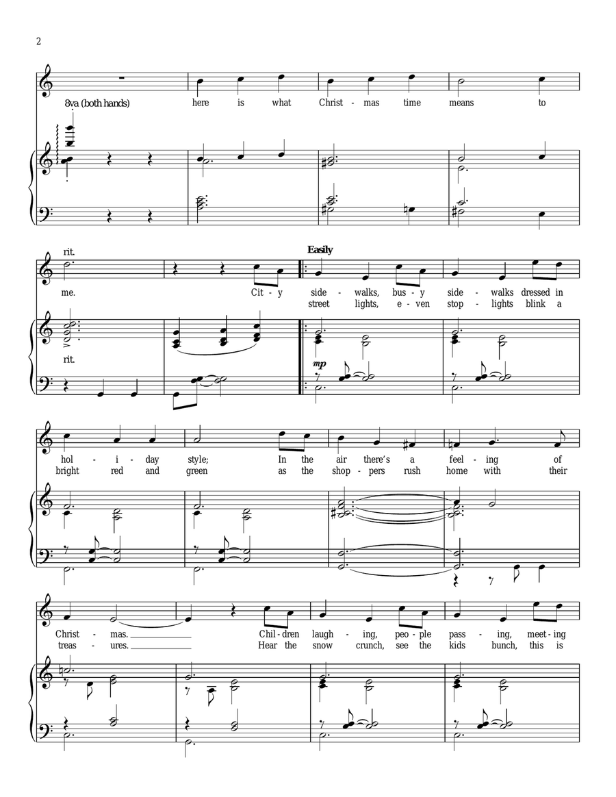 Silver Bells Piano, Vocal scores gallery preview page 2