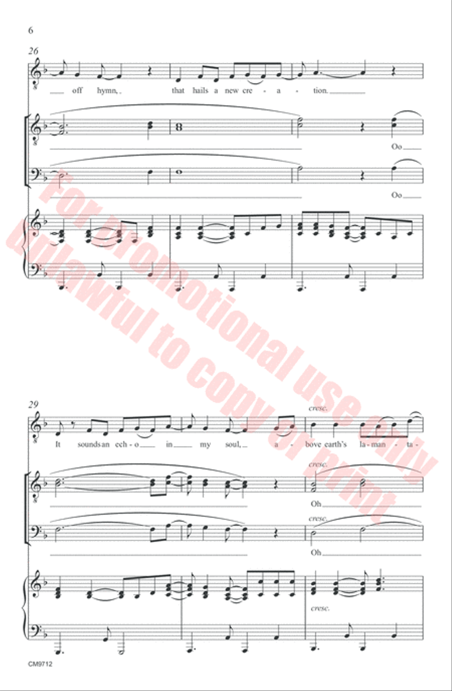 How Can I Keep From Singing? TTB scores gallery preview page 6