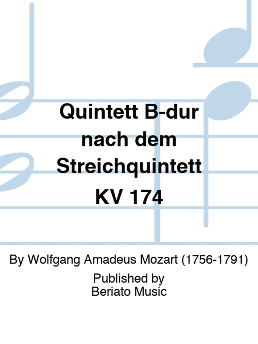 Quintett B-dur nach dem Streichquintett KV 174