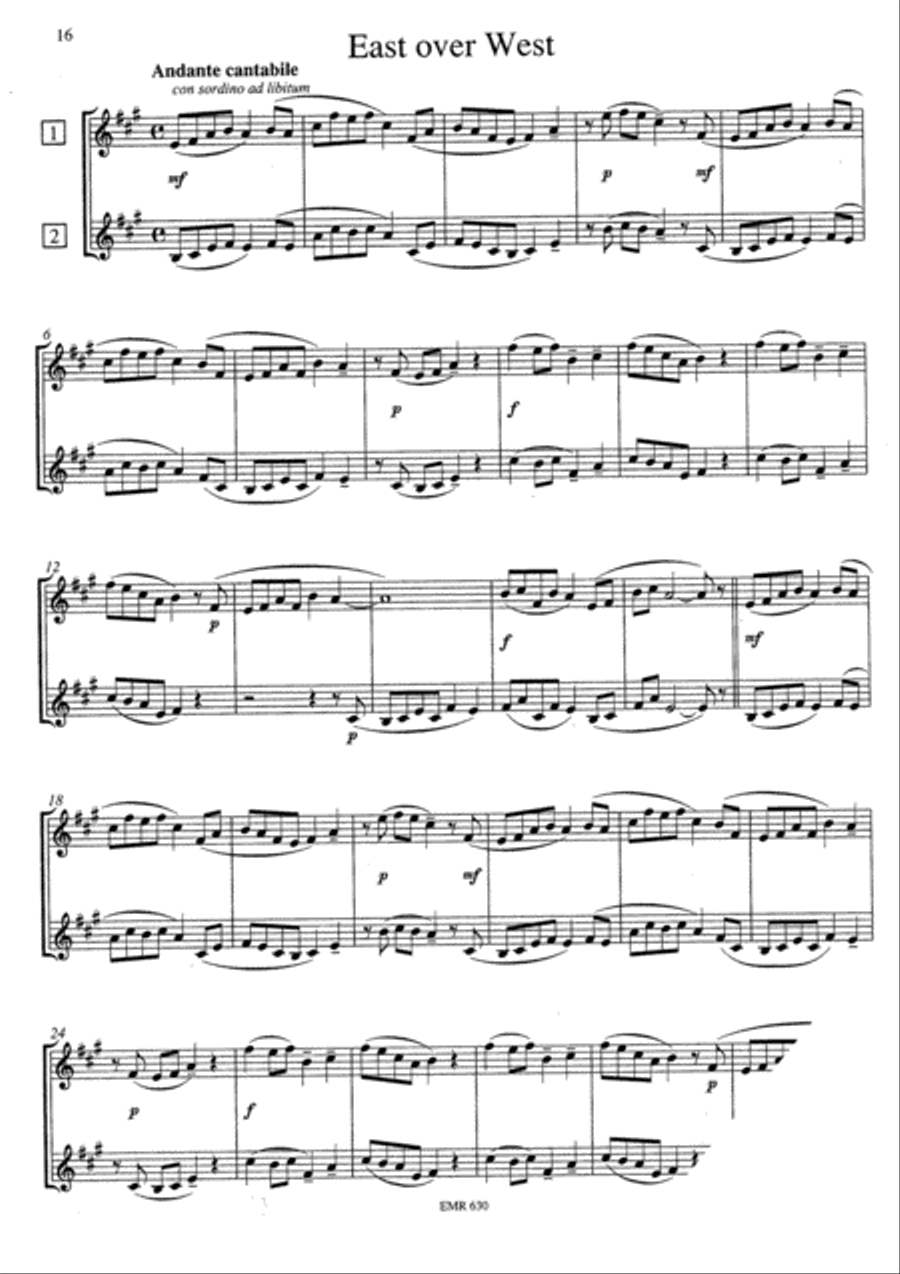 8 Happy Pieces Clarinet Duet scores gallery preview page 9