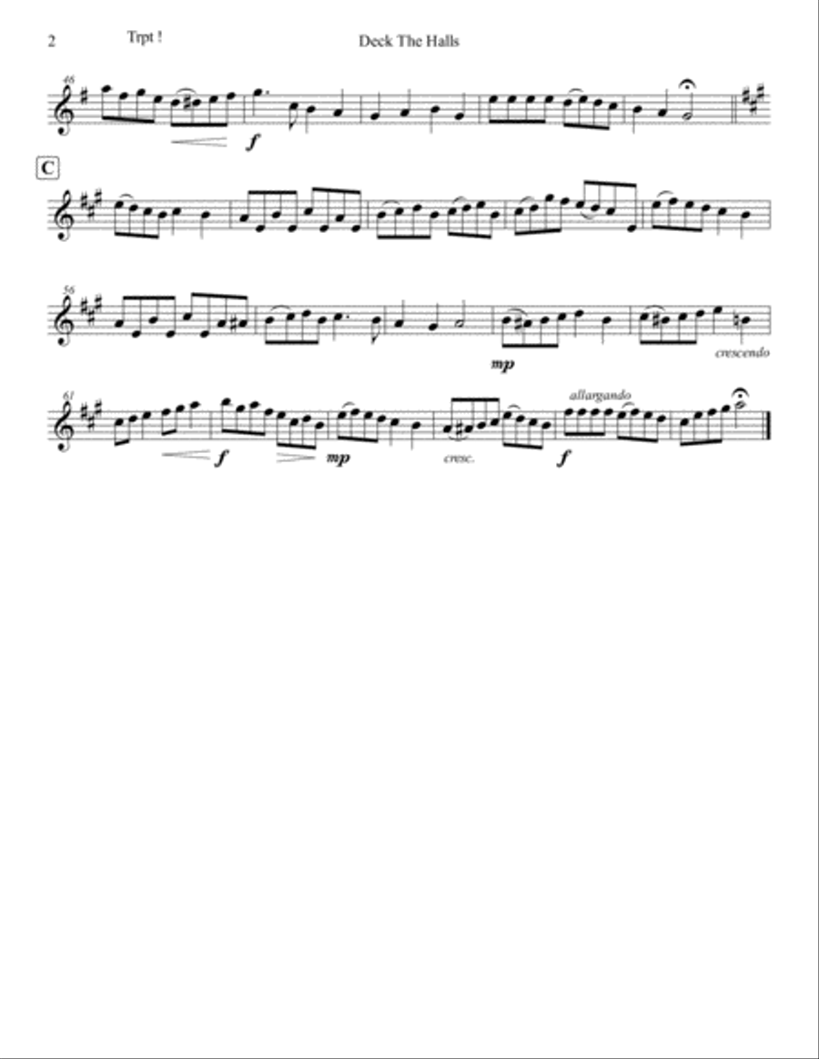 Deck The Halls Deck The Halls Brass Ensemble scores gallery preview page 2