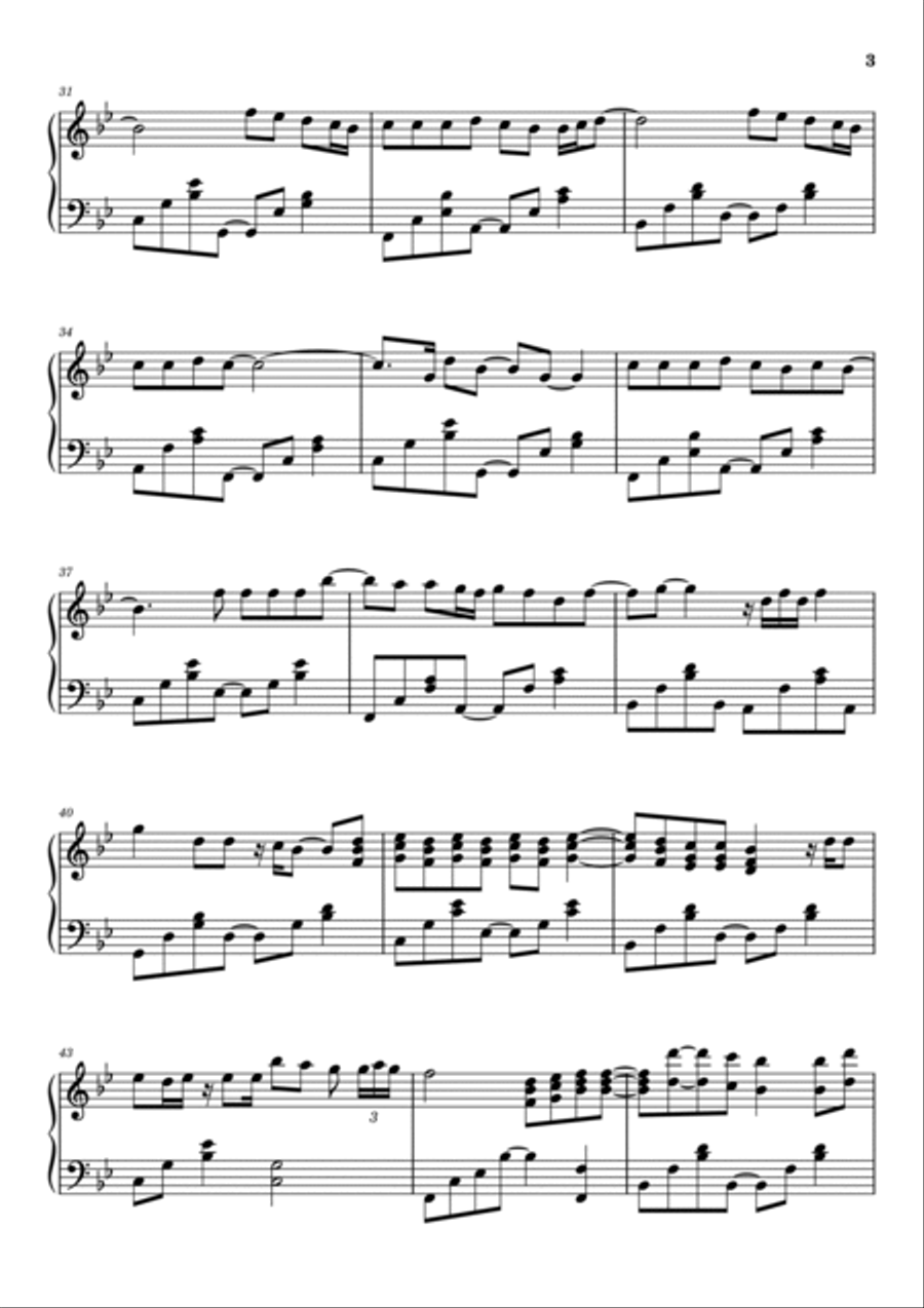 Sometimes Sometimes Piano Solo scores gallery preview page 3
