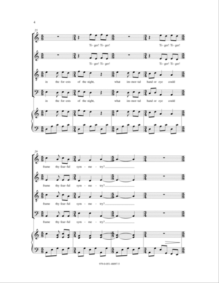 The Tiger 4-Part scores gallery preview page 4