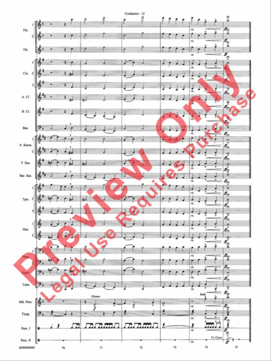 To Reap the Blessings of Freedom Concert Band scores gallery preview page 14