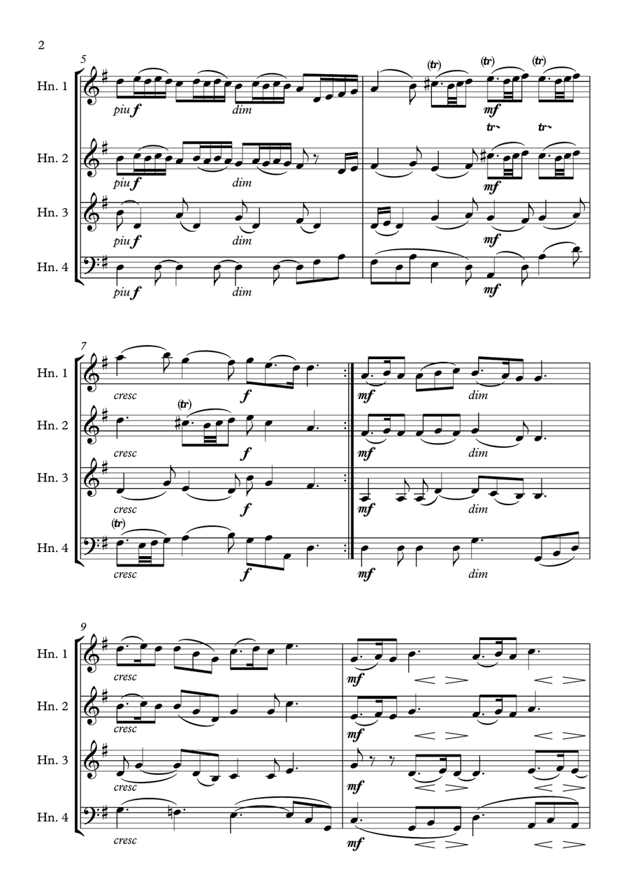 Music for the Royal Fireworks - La Paix Brass Ensemble scores gallery preview page 2