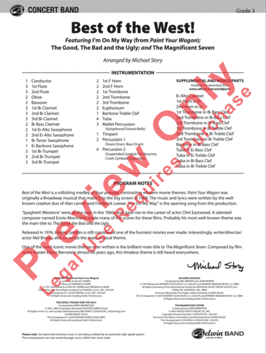 Best of the West! Concert Band scores gallery preview page 2