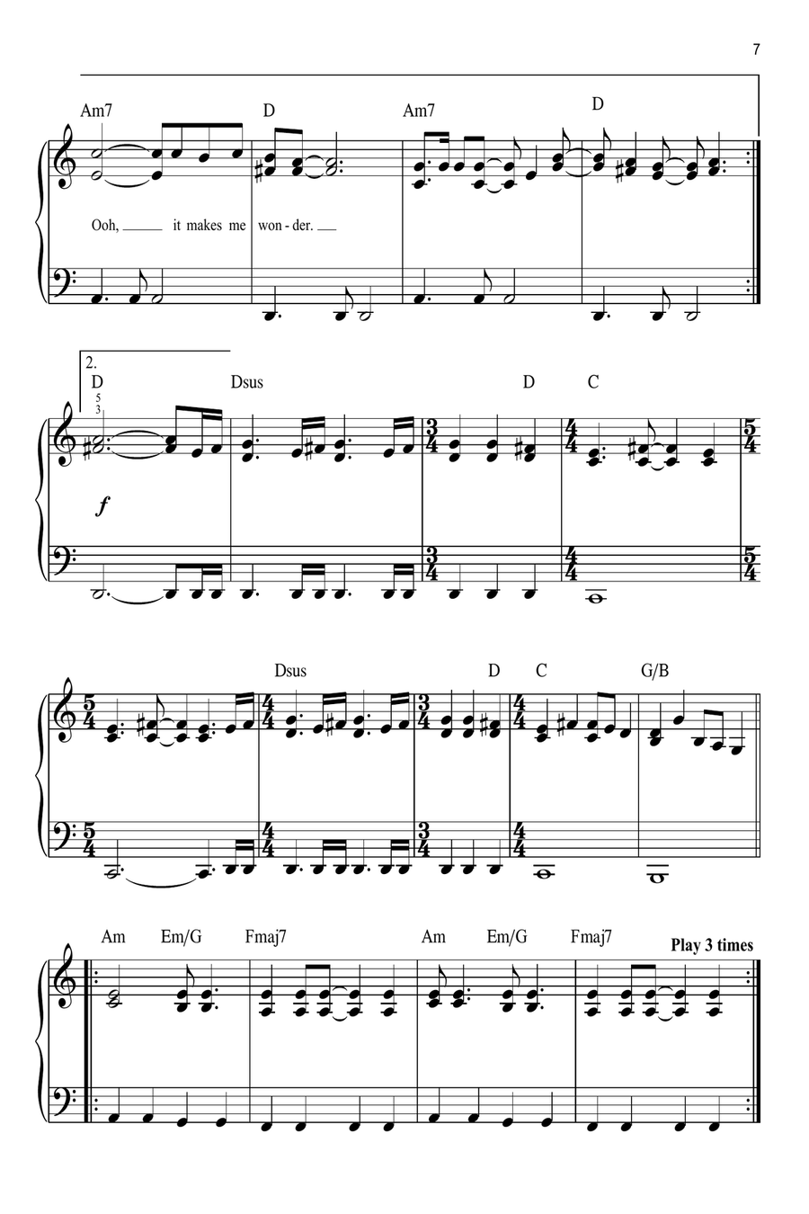 Stairway To Heaven Easy Piano scores gallery preview page 7