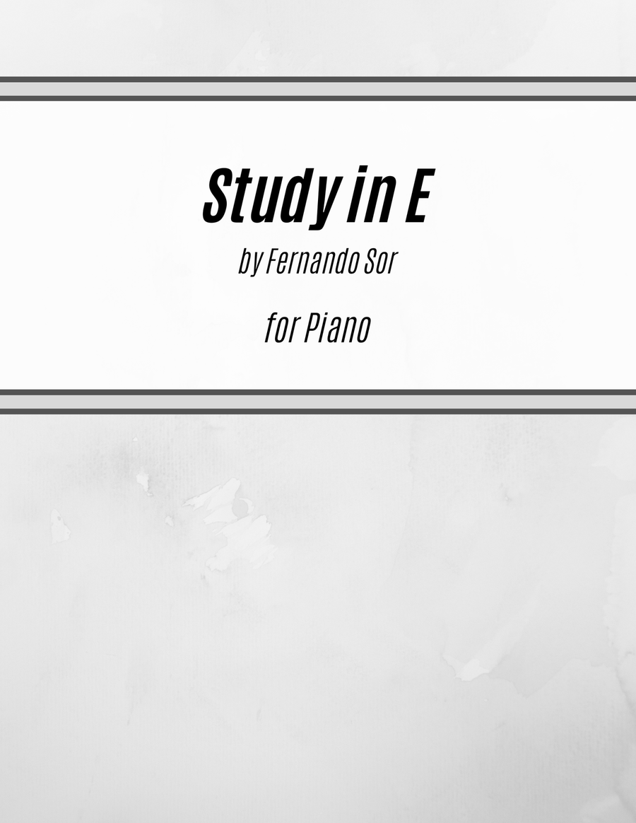 Study in E (for Piano) Piano Method scores gallery preview page 1