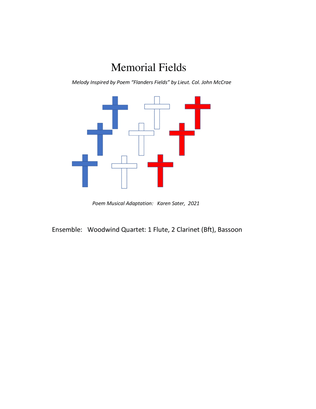 Book cover for Memorial Fields (for woodwind quartet)
