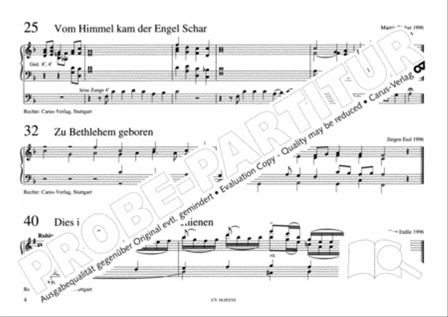 Esslinger Orgelbuch, Bd I-III Organ Solo scores gallery preview page 21
