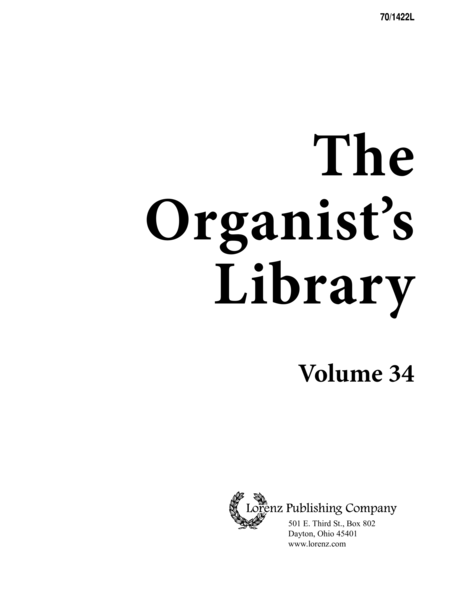 The Organist's Library, Vol. 34