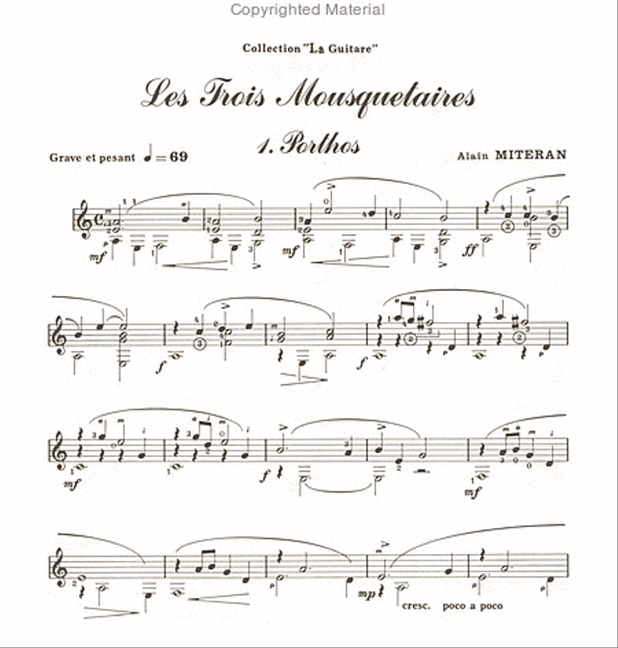 Les 3 mousquetaires Les 3 mousquetaires Guitar scores gallery preview page 2