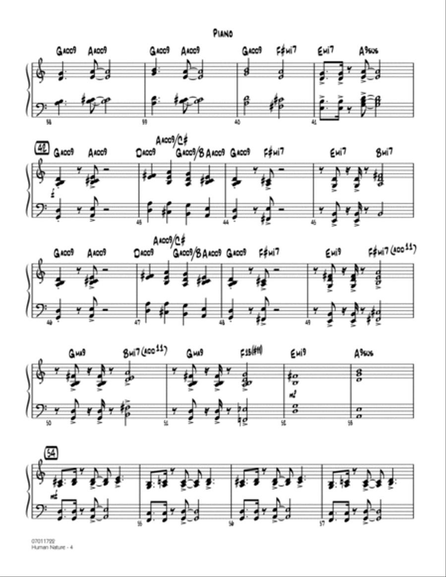 Human Nature - Piano Human Nature - Piano Piano scores gallery preview page 4