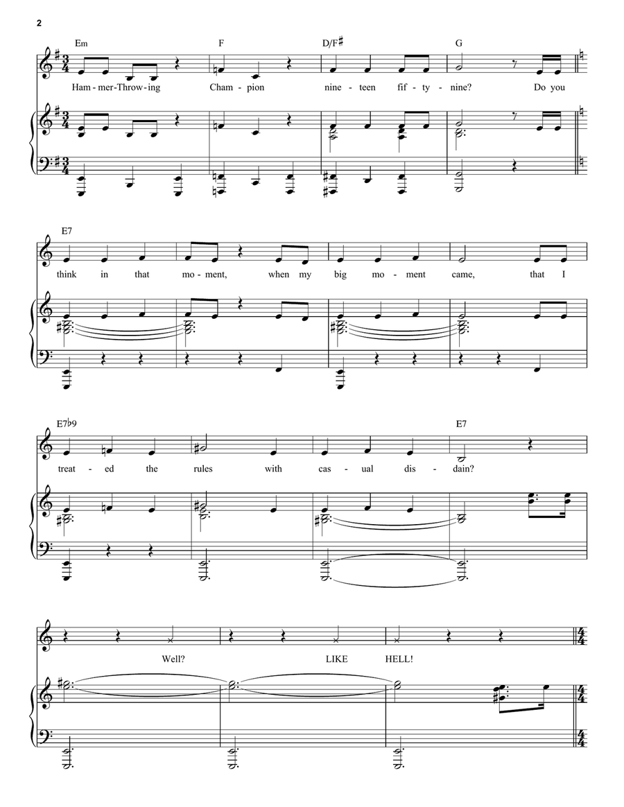 The Hammer (from the Netflix movie Matilda The Musical) Voice scores gallery preview page 2