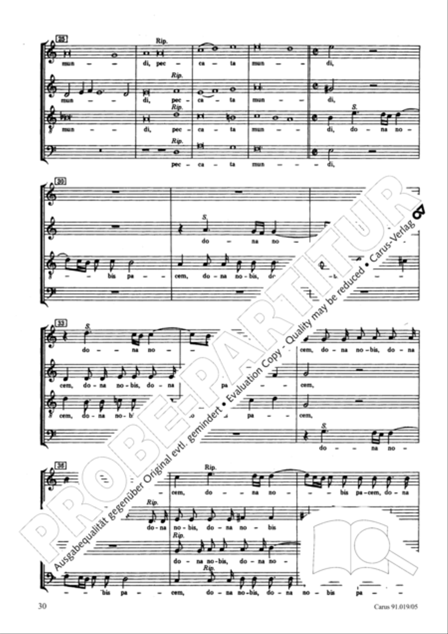 Non sine quare 4-Part scores gallery preview page 30