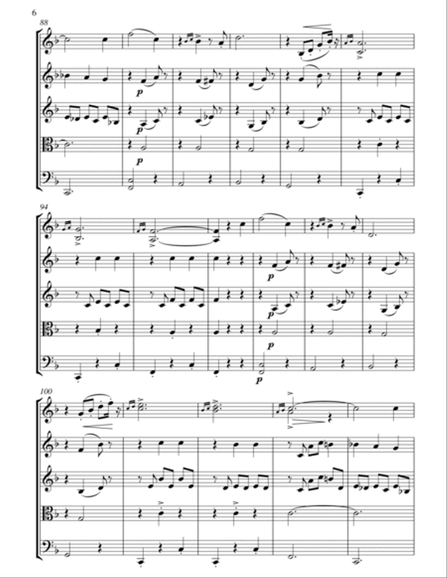 Kriesler : Liebesfraud for Violin Solo and String Orchestra String Orchestra scores gallery preview page 6