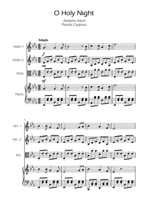 O Holy Night - String Trio w/ Piano