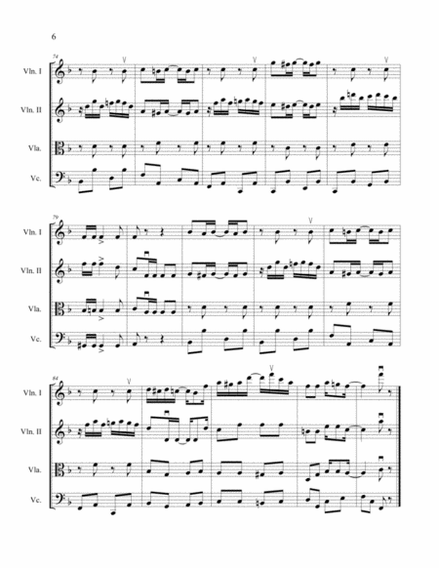 The Entertainer by Scott Joplin, arranged for string quartet image number null