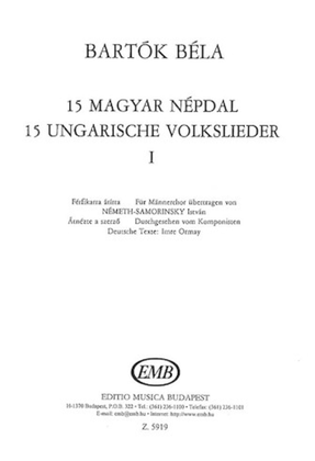 Book cover for 15 Hungarian Folksongs 1