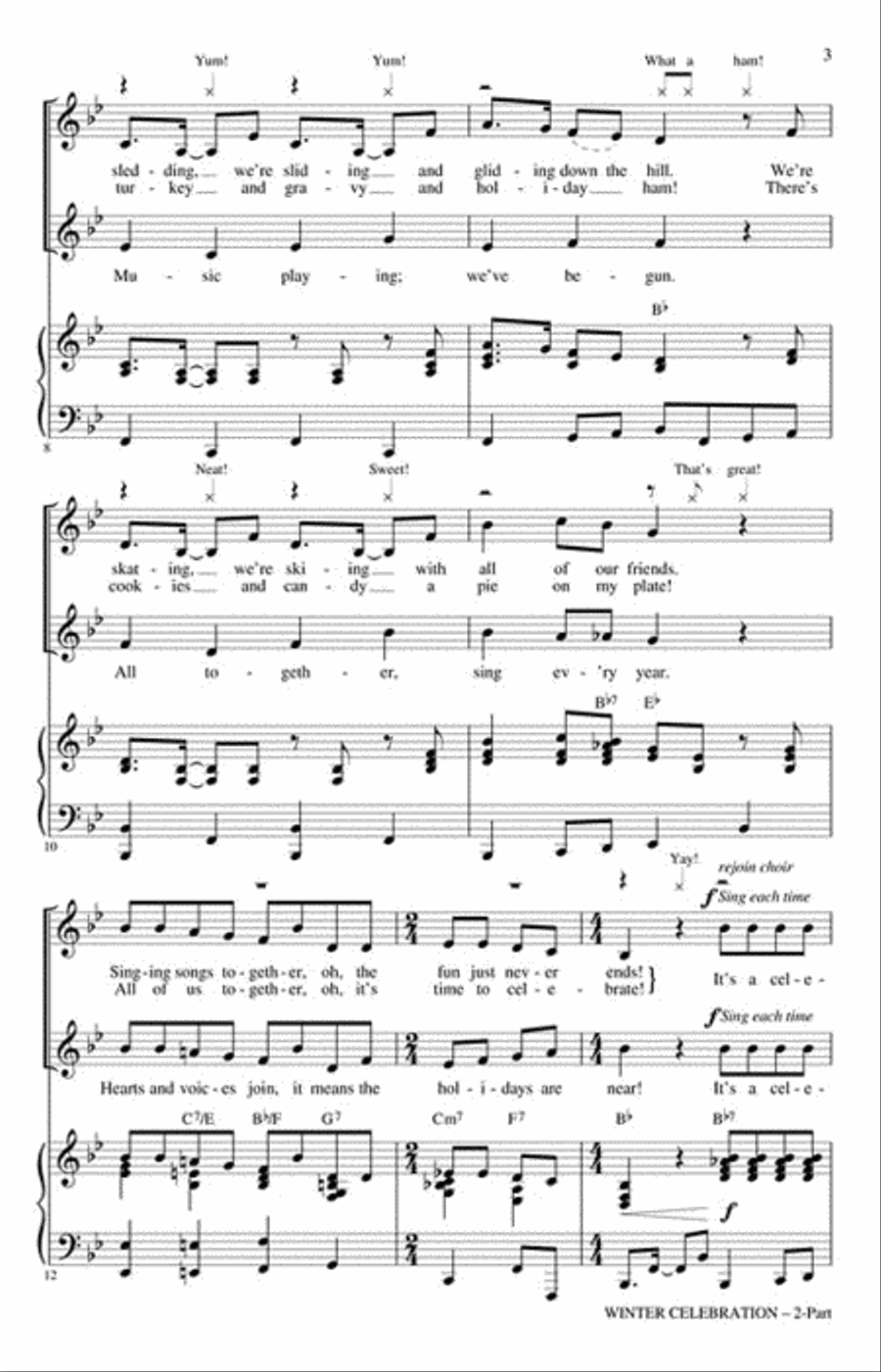 Winter Celebration 2-Part scores gallery preview page 3