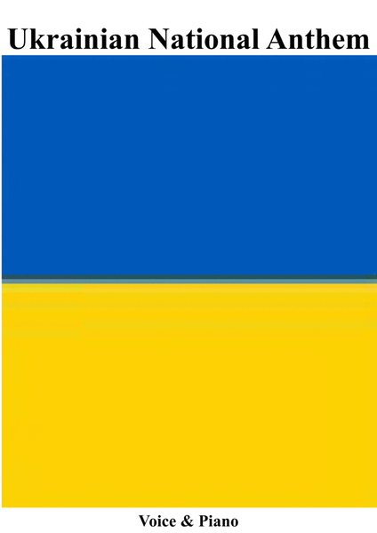 Ukrainian National Anthem for Voice & Piano MFAO World National Anthem Series image number null