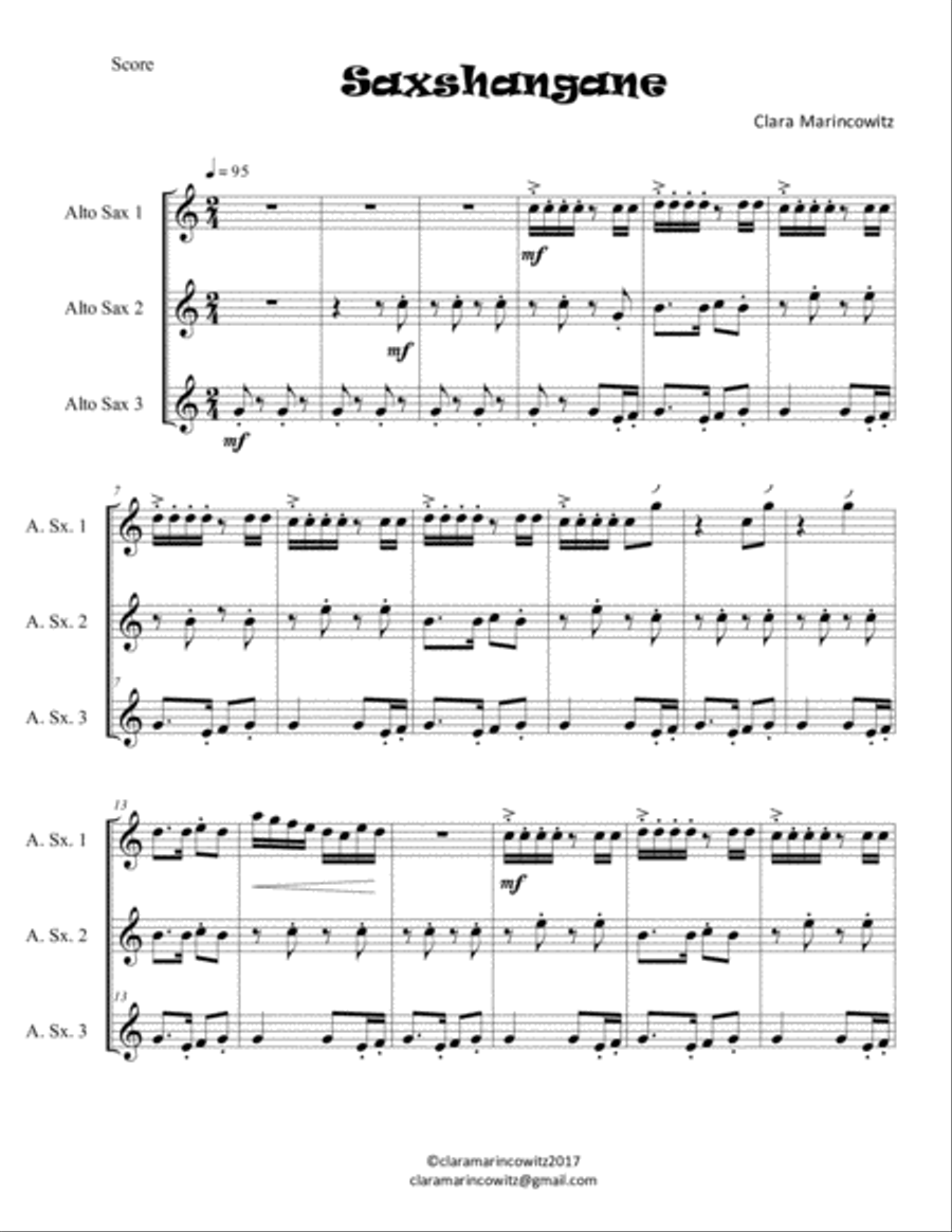 Saxshangane Woodwind Trio scores gallery preview page 2