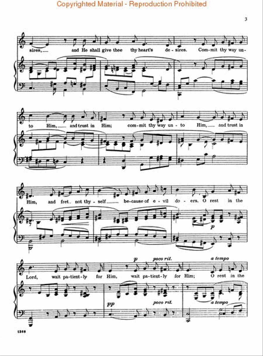 O Rest in the Lord (from Elijah) Voice scores gallery preview page 3