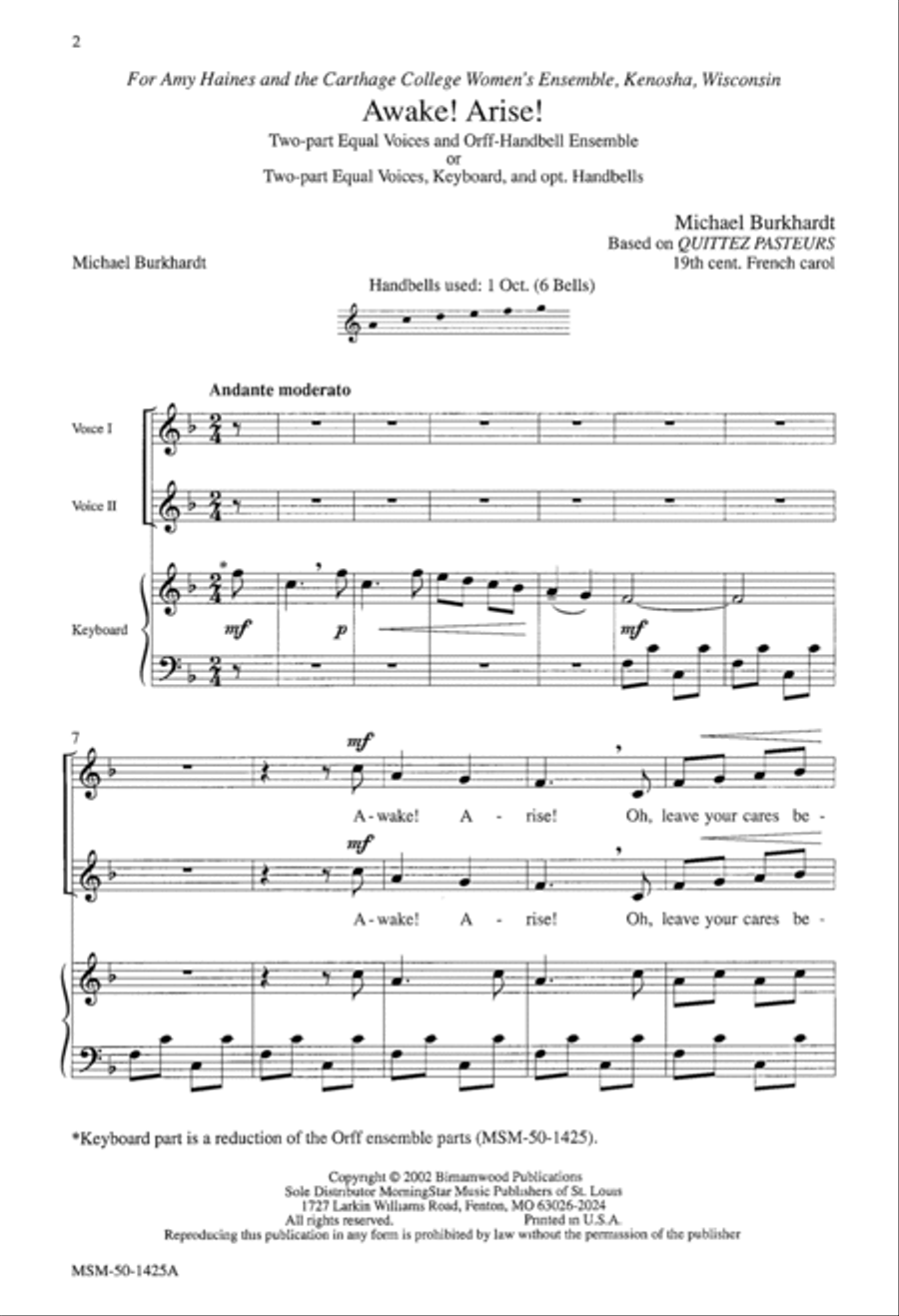 Awake! Arise! 2-Part scores gallery preview page 2
