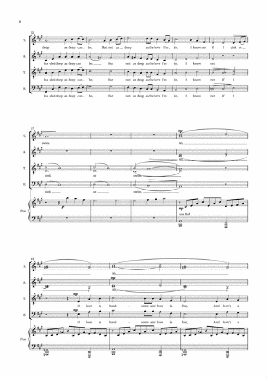 Three English Folksongs 4-Part scores gallery preview page 6
